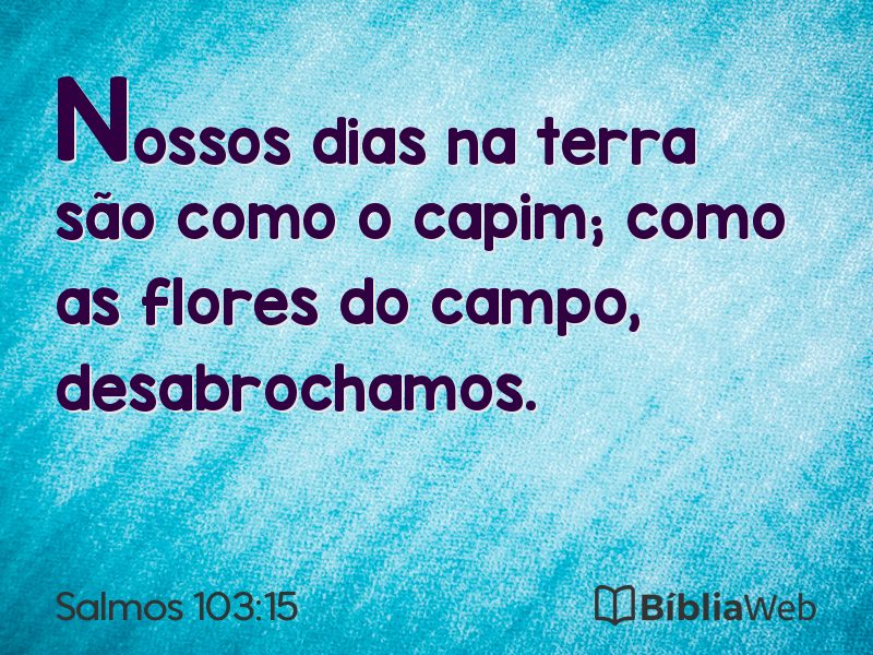Salmos 103:15 em imagem para compartilhar