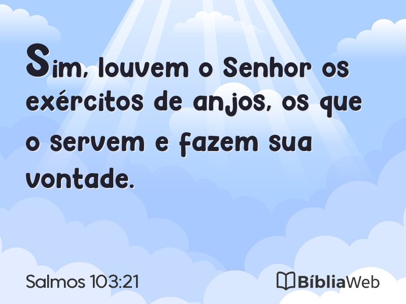 Salmos 103:21 em imagem para compartilhar