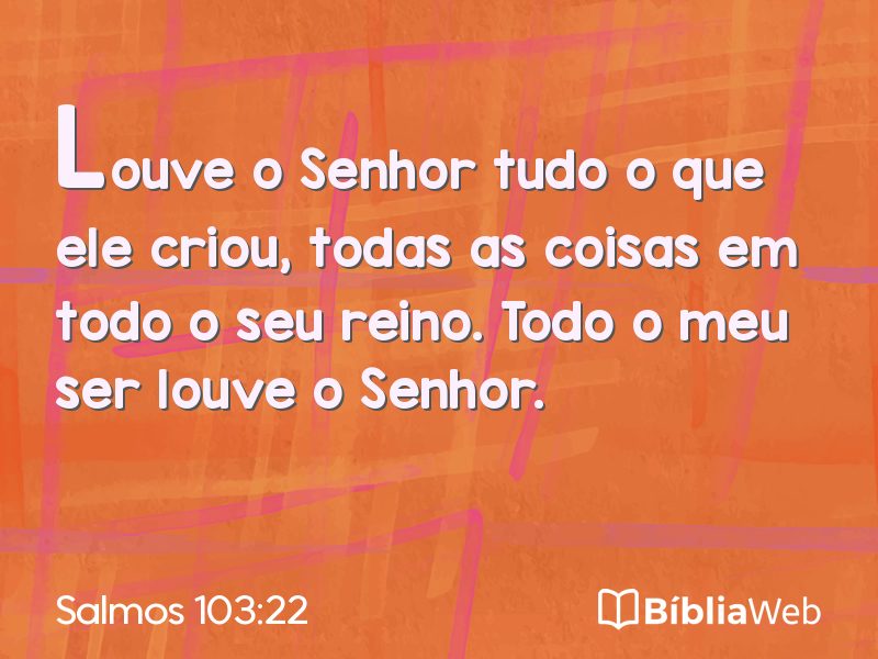 Salmos 103:22 em imagem para compartilhar