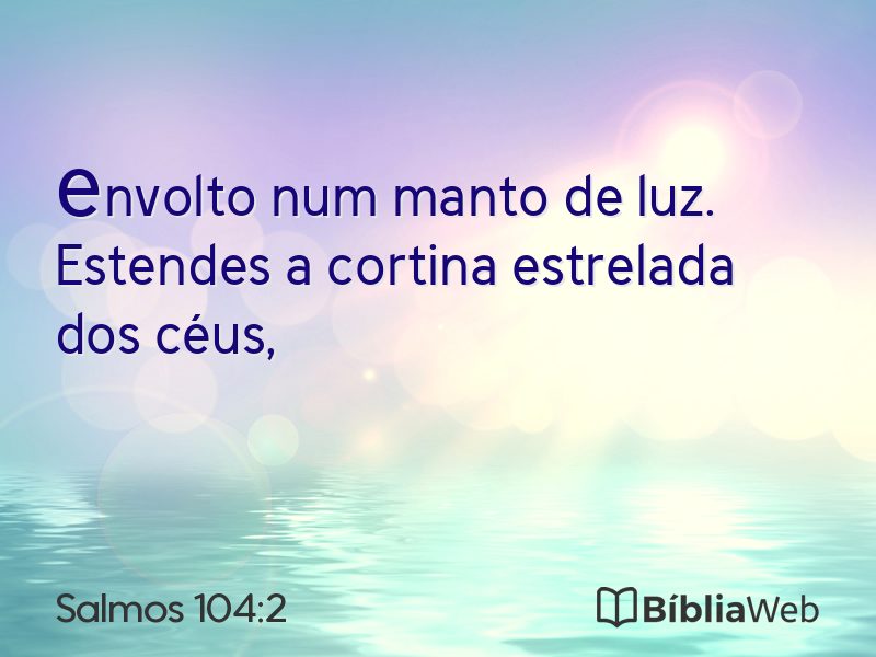 Salmos 104:2 em imagem para compartilhar