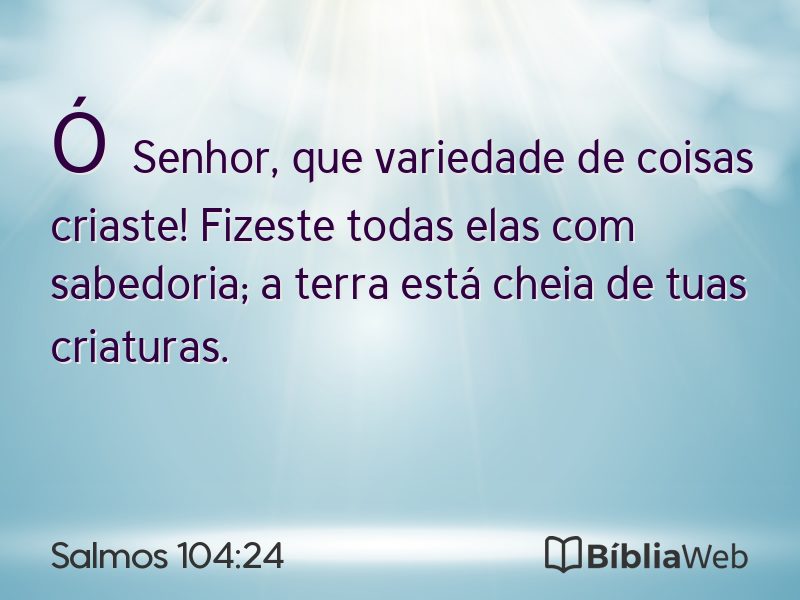 Salmos 104:24 em imagem para compartilhar