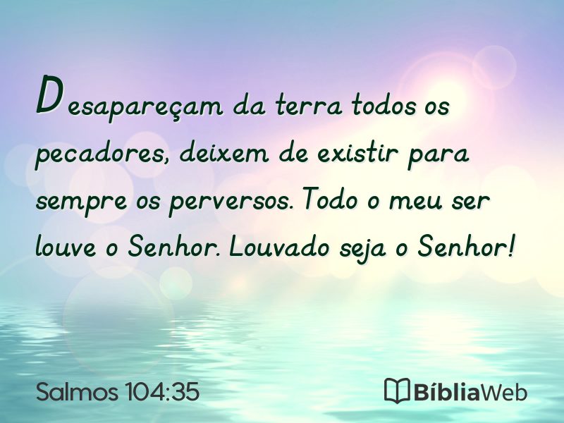 Salmos 104:35 em imagem para compartilhar
