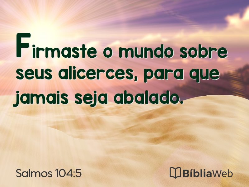 Salmos 104:5 em imagem para compartilhar