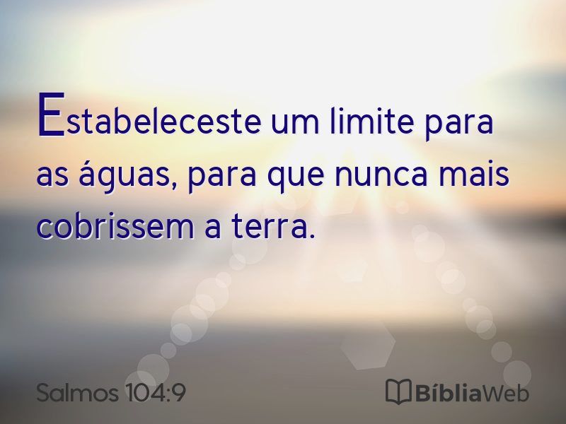 Salmos 104:9 em imagem para compartilhar