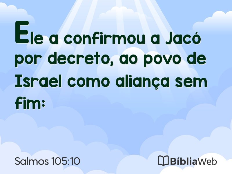 Salmos 105:10 em imagem para compartilhar