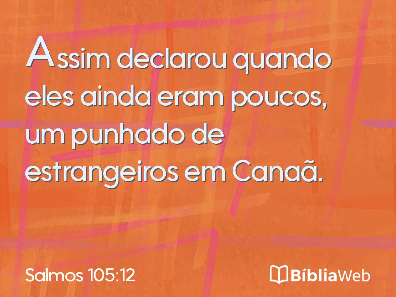 Salmos 105:12 em imagem para compartilhar