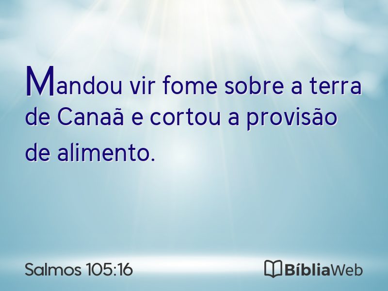 Salmos 105:16 em imagem para compartilhar