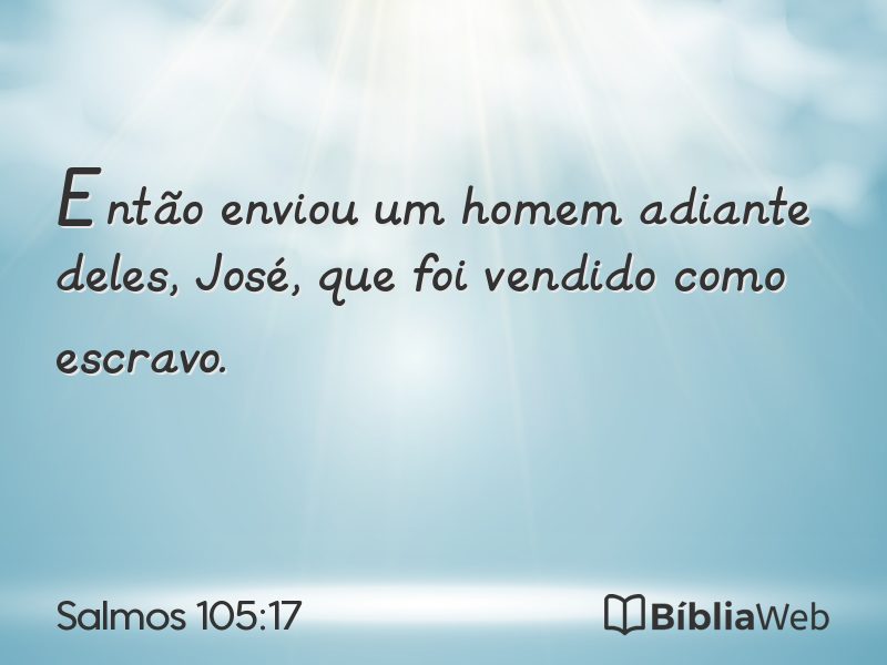 Salmos 105:17 em imagem para compartilhar