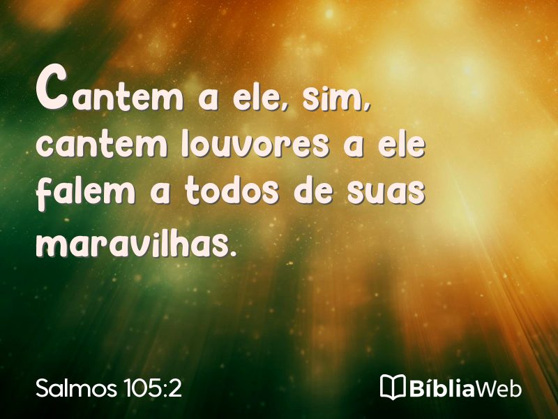 Salmos 105:2 em imagem para compartilhar