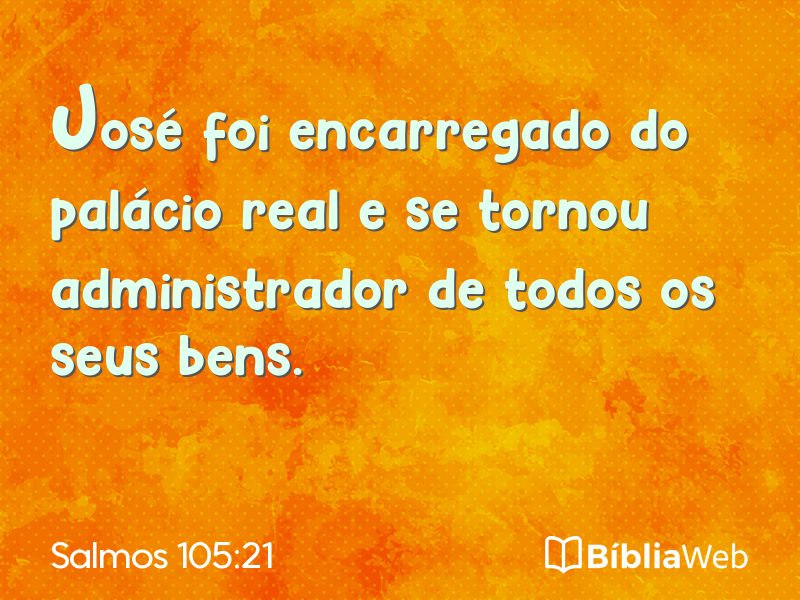 Salmos 105:21 em imagem para compartilhar