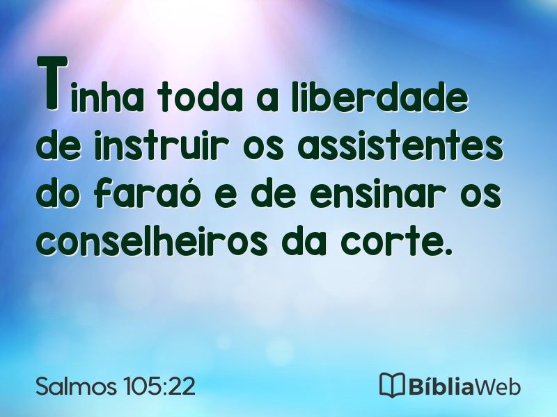 Salmos 105:22 em imagem para compartilhar