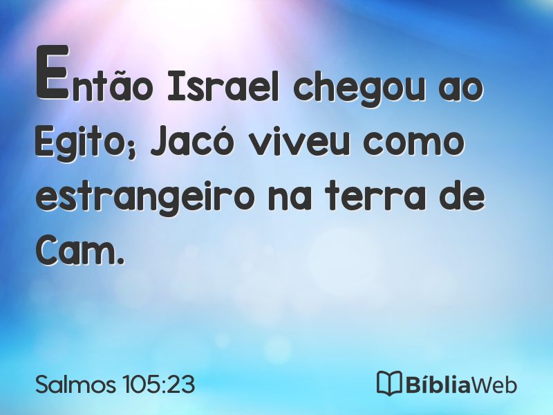 Salmos 105:23 em imagem para compartilhar