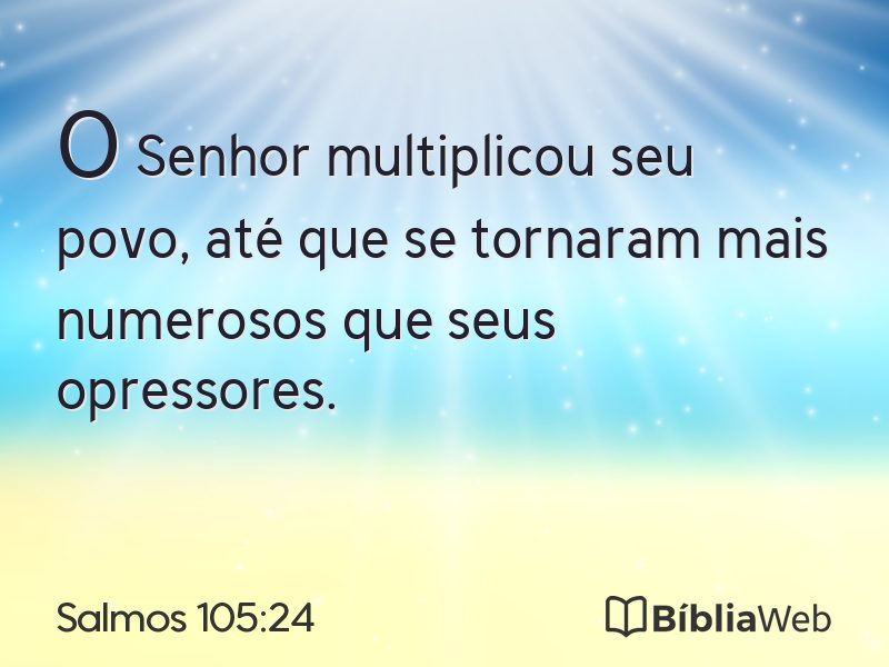 Salmos 105:24 em imagem para compartilhar