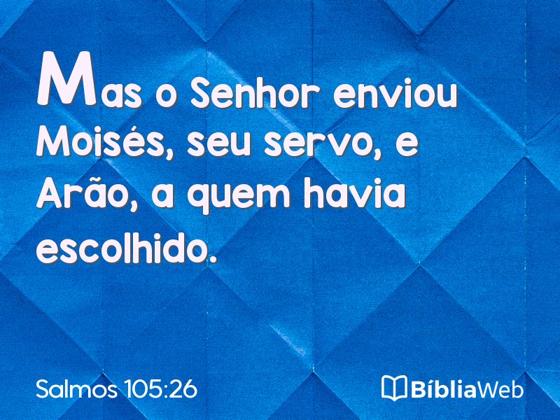 Salmos 105:26 em imagem para compartilhar