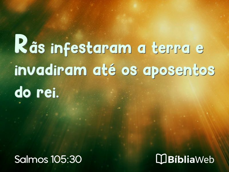 Salmos 105:30 em imagem para compartilhar