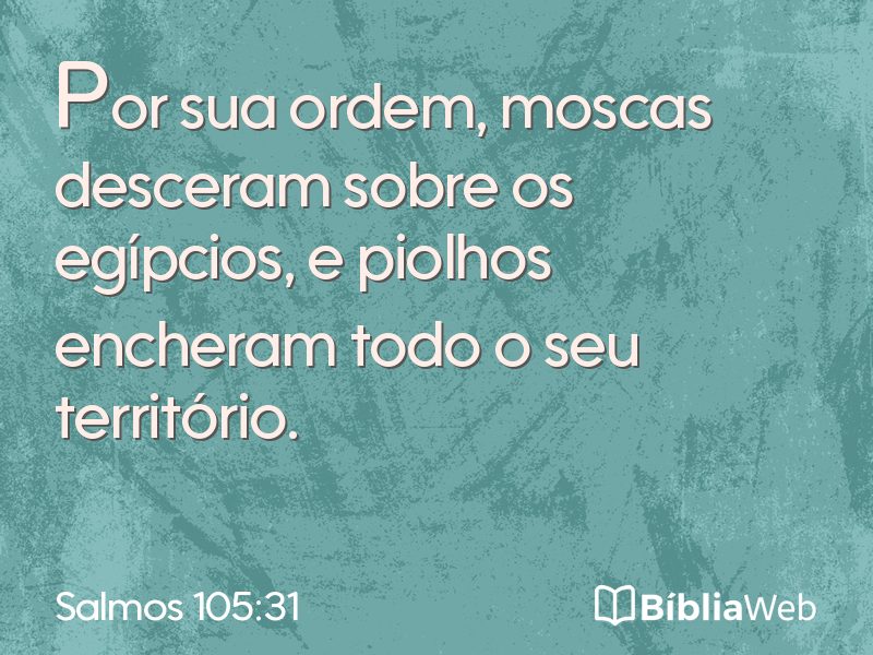 Salmos 105:31 em imagem para compartilhar