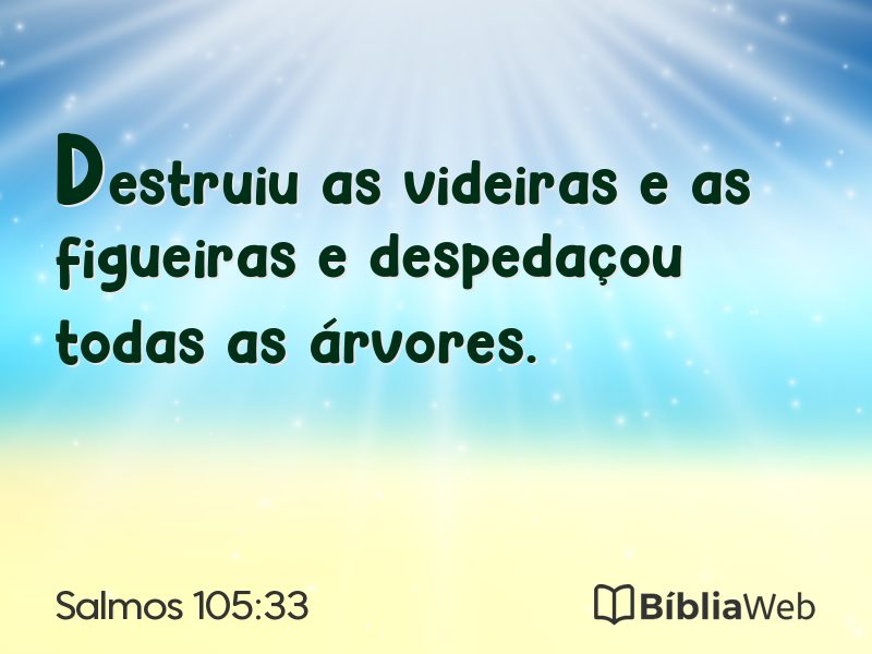 Salmos 105:33 em imagem para compartilhar