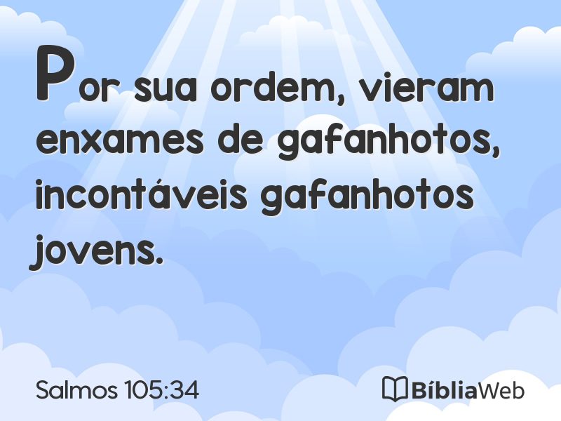 Salmos 105:34 em imagem para compartilhar