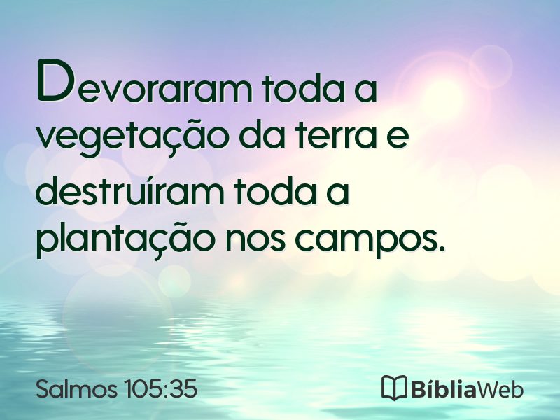 Salmos 105:35 em imagem para compartilhar