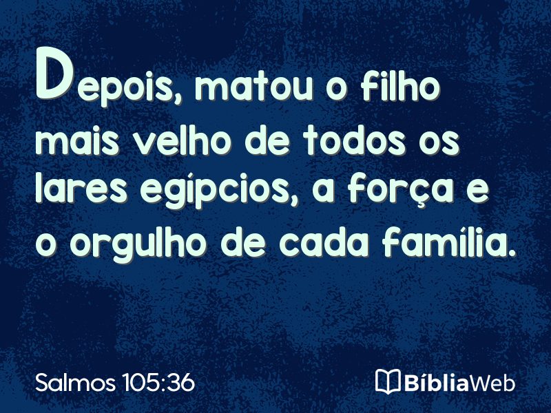 Salmos 105:36 em imagem para compartilhar