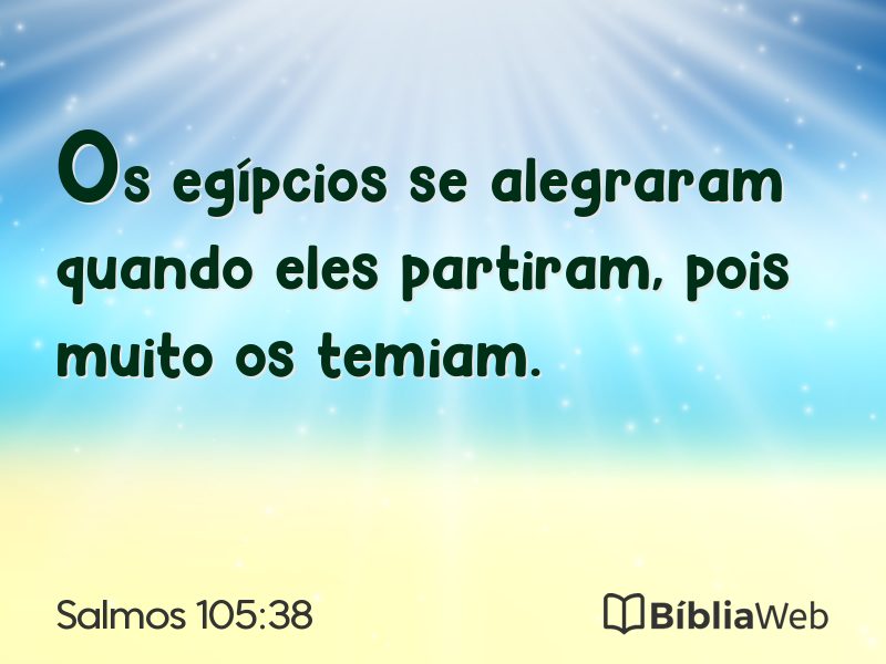 Salmos 105:38 em imagem para compartilhar