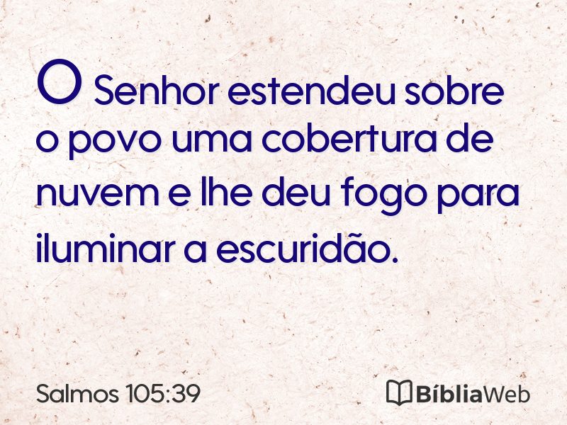 Salmos 105:39 em imagem para compartilhar