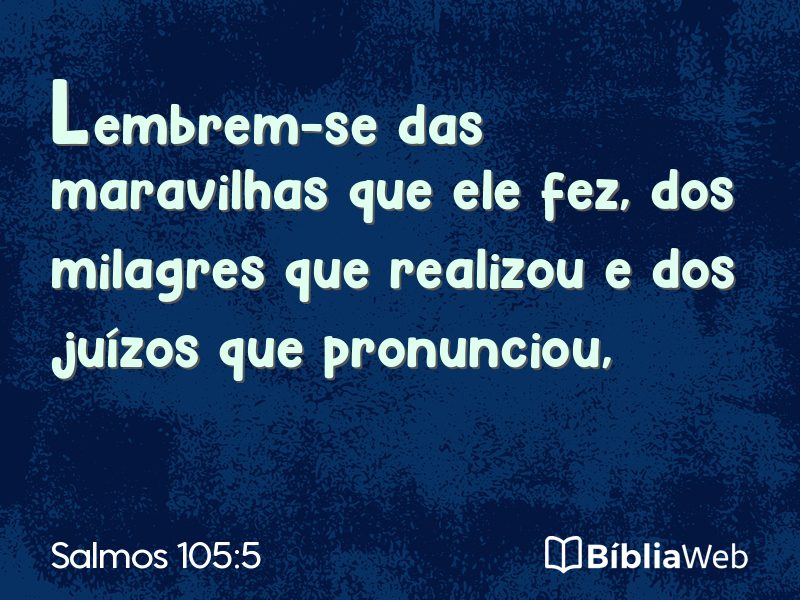 Salmos 105:5 em imagem para compartilhar