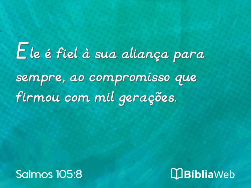 Salmos 105:8 em imagem para compartilhar