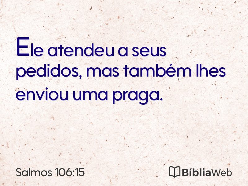 Salmos 106:15 em imagem para compartilhar