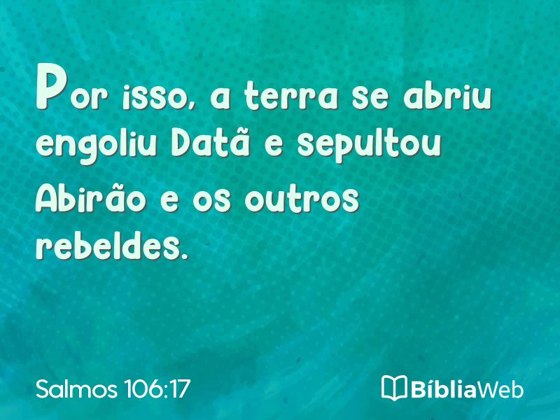 Salmos 106:17 em imagem para compartilhar