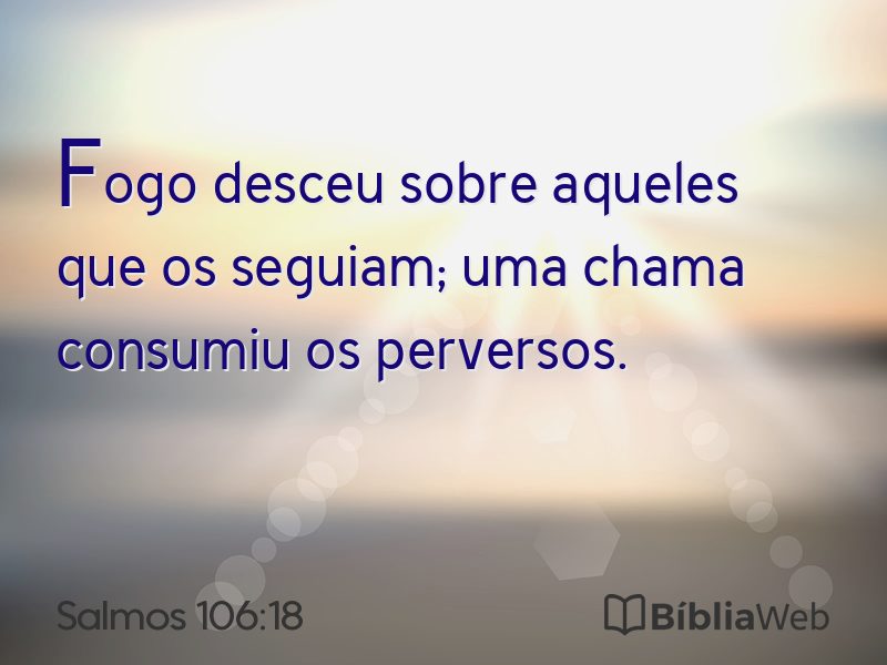 Salmos 106:18 em imagem para compartilhar