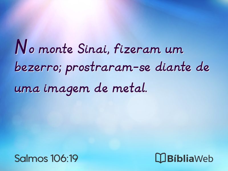 Salmos 106:19 em imagem para compartilhar