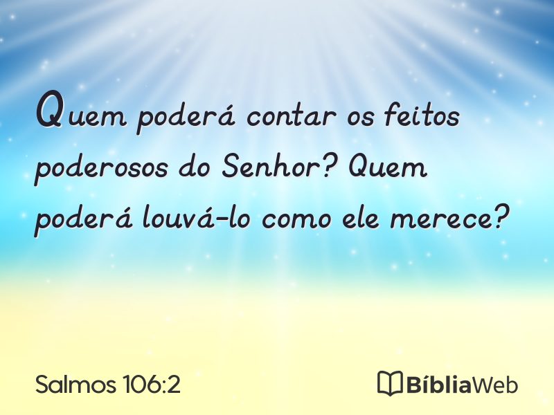 Salmos 106:2 em imagem para compartilhar