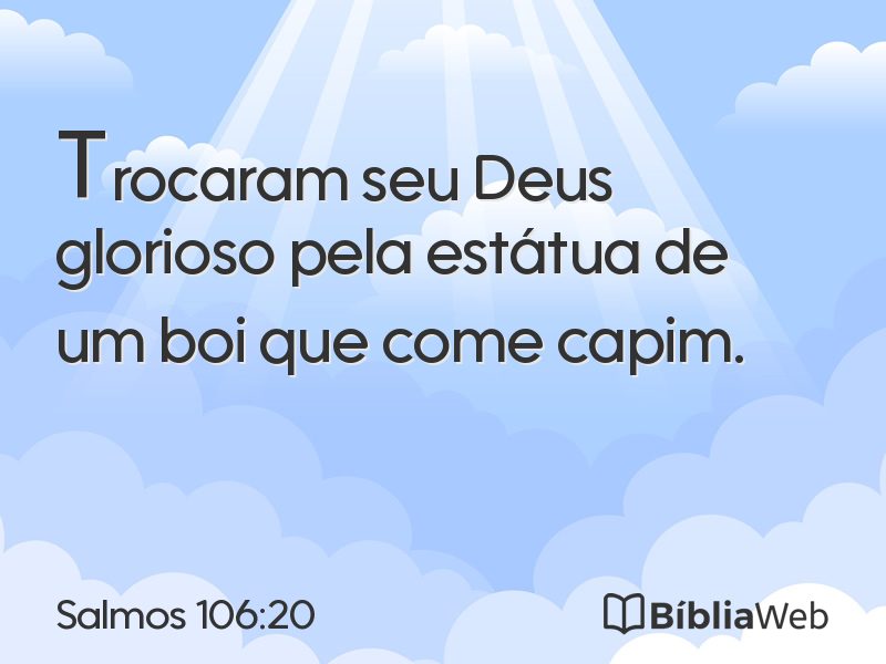 Salmos 106:20 em imagem para compartilhar