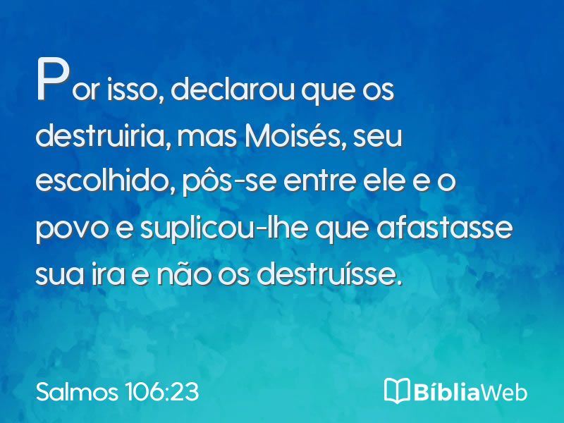 Salmos 106:23 em imagem para compartilhar