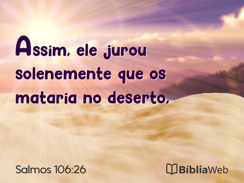 Salmos 106:26 em imagem para compartilhar