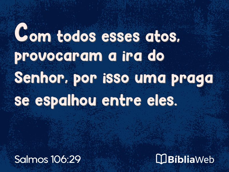 Salmos 106:29 em imagem para compartilhar