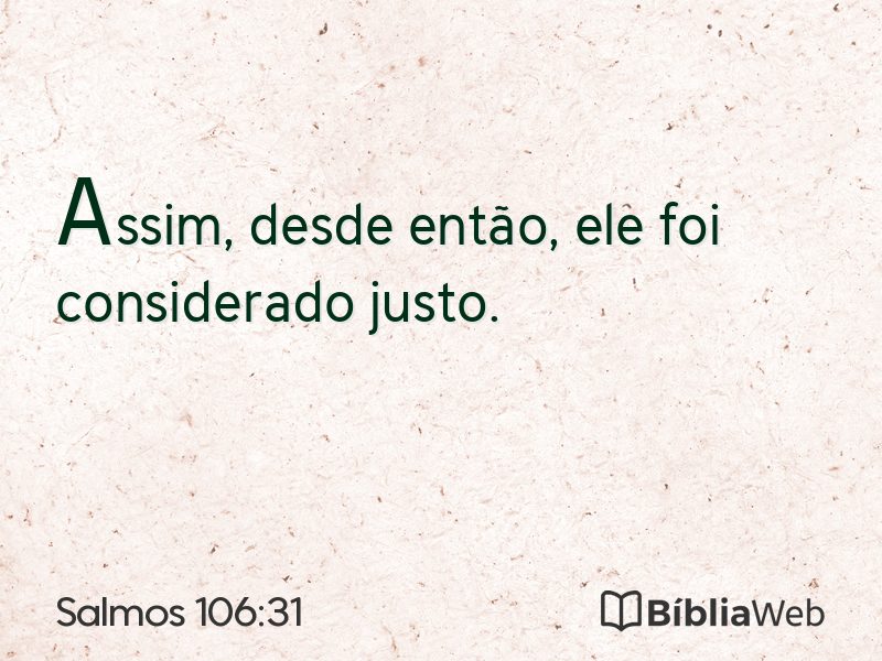 Salmos 106:31 em imagem para compartilhar