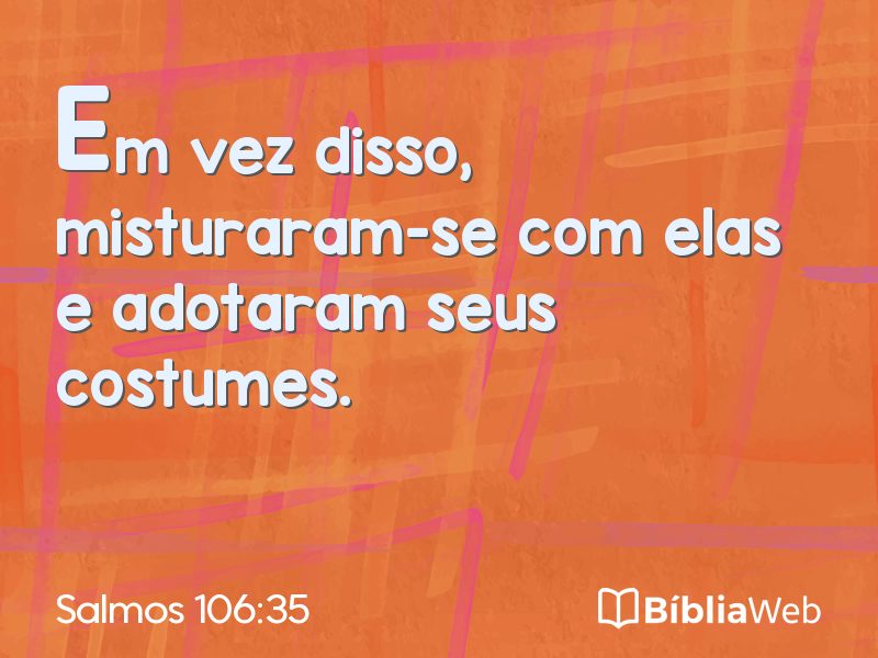 Salmos 106:35 em imagem para compartilhar