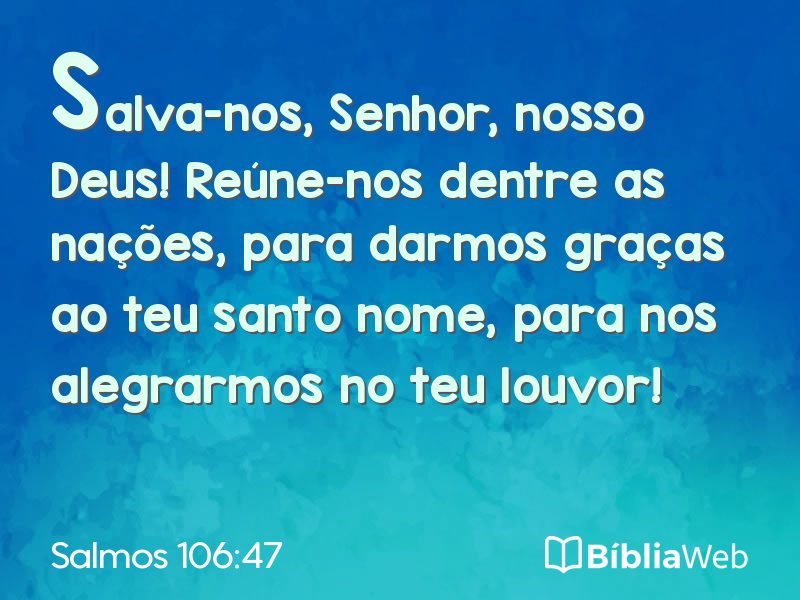 Salmos 106:47 em imagem para compartilhar