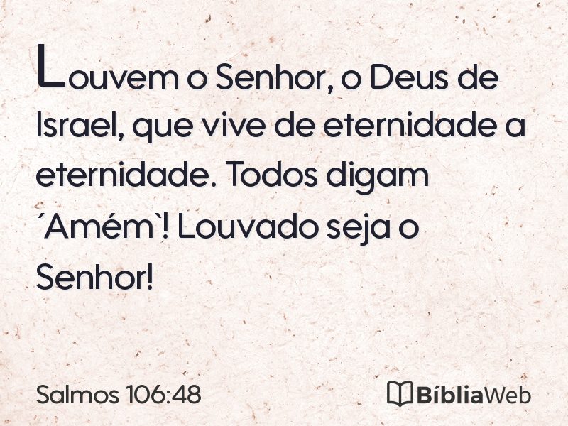 Salmos 106:48 em imagem para compartilhar