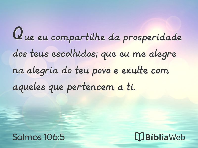 Salmos 106:5 em imagem para compartilhar