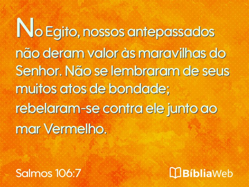 Salmos 106:7 em imagem para compartilhar
