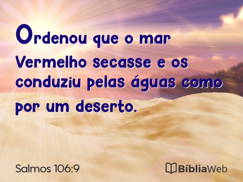 Salmos 106:9 em imagem para compartilhar
