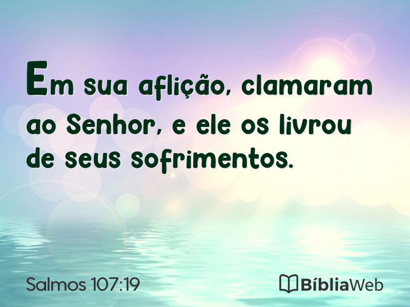 Salmos 107:19 em imagem para compartilhar
