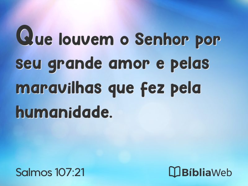 Salmos 107:21 em imagem para compartilhar