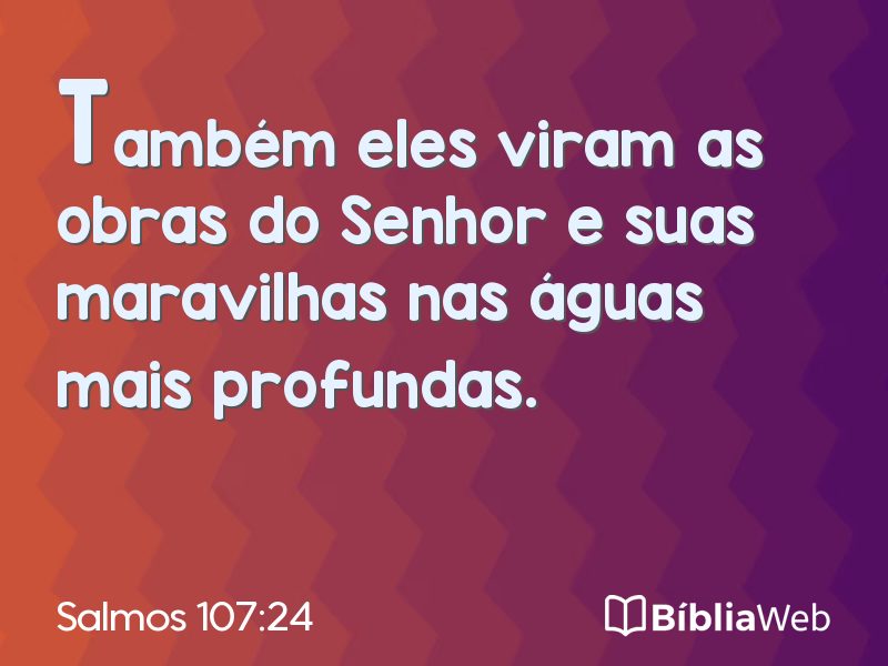 Salmos 107:24 em imagem para compartilhar