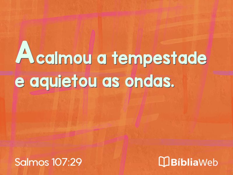 Salmos 107:29 em imagem para compartilhar
