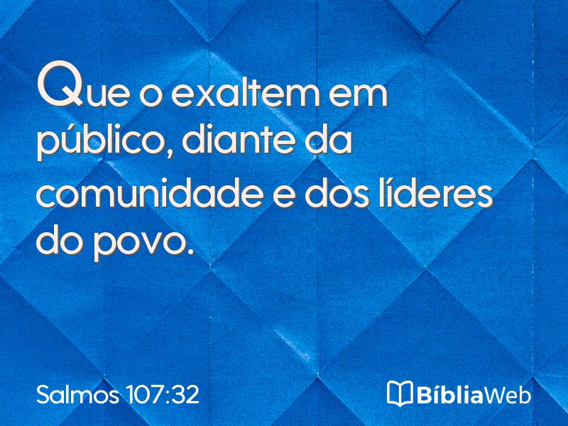 Salmos 107:32 em imagem para compartilhar