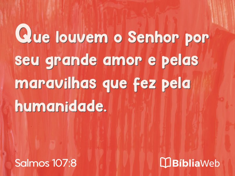 Salmos 107:8 em imagem para compartilhar